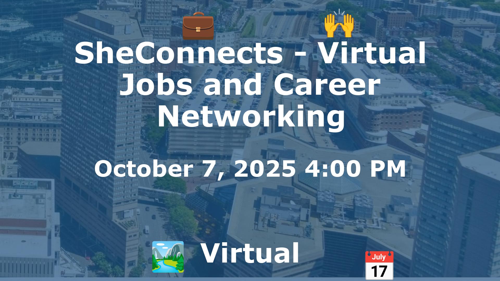 SheConnects - Virtual Jobs and Career Networking event image